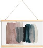 Minimalisme Roze en Blauw - abstract - Posterhanger
