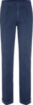 The English Hatter Herfst/Winter 2021 Pantalon met Bandplooi en omslag Mannen Blauw Katoen Maat: 50