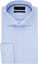 Michaelis Blauw wit gestreept katoenen overhemd-boordmaat: 45 Pasvorm:Getailleerd Michaelis Overhemden