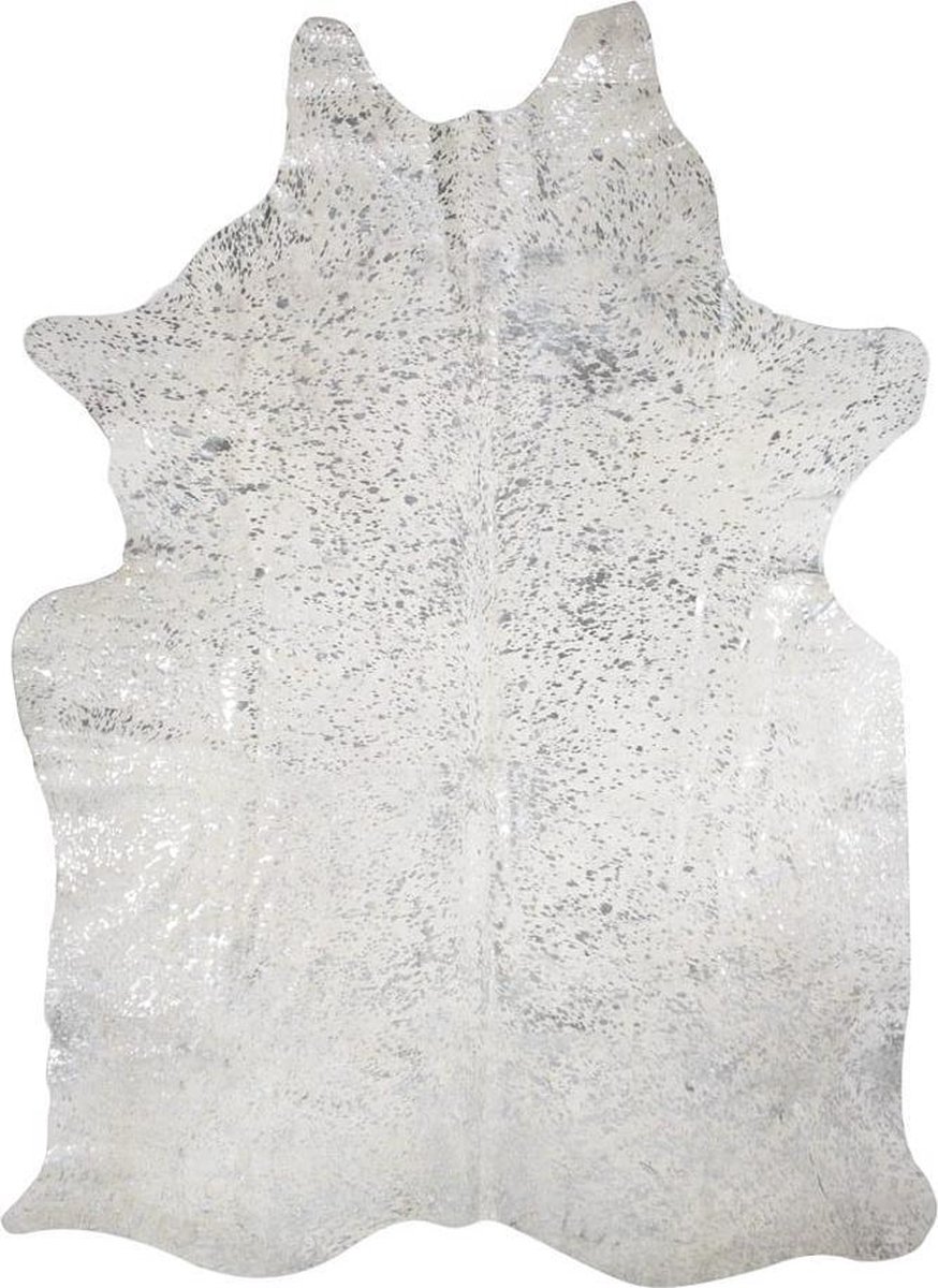 Tapijt Vloerkleed Koeienhuid Zilver Leder / Bont 180x250x0,3cm | Mars & More