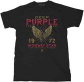 Deep Purple Heren Tshirt -S- Highway Star Zwart