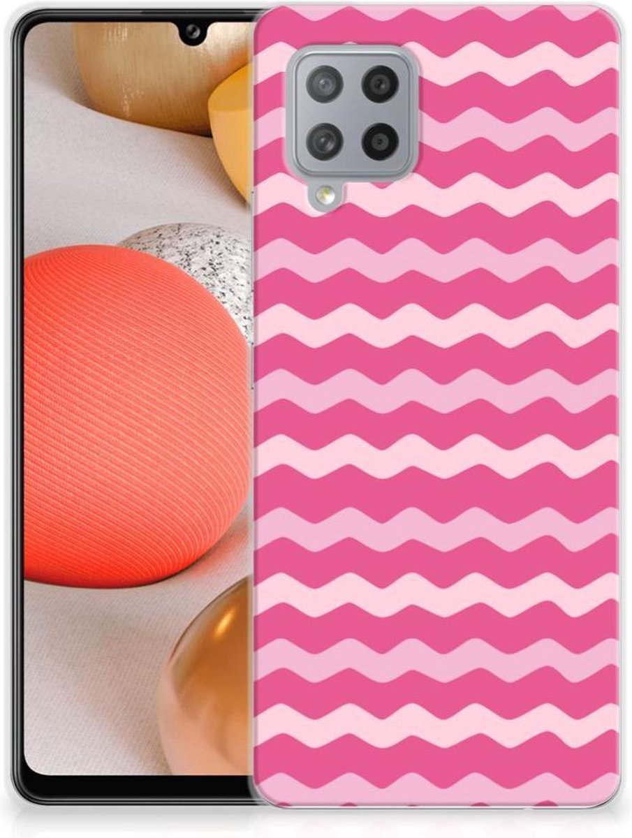 Samsung Galaxy A42 TPU bumper Waves Pink