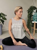 Yoga tanktop biokatoen Gratitude