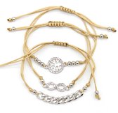 Armbandenset | Bruin - Infinity