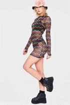 Jawbreaker Bodycon jurk -L- MiX tApE Mesh Multicolours