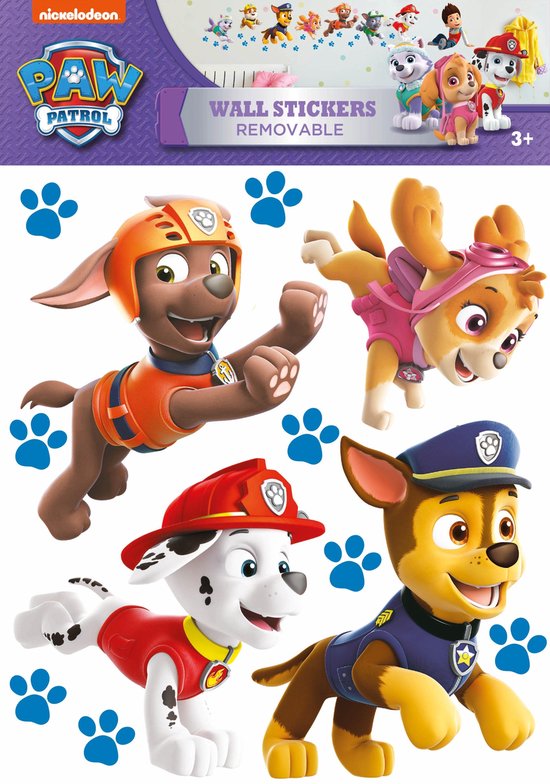 PAW Patrol On the Run muursticker 50 x 70 cm Multi