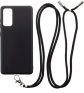 Cazy Soft TPU hoesje met koord voor Samsung Galaxy S20 FE - Zwart