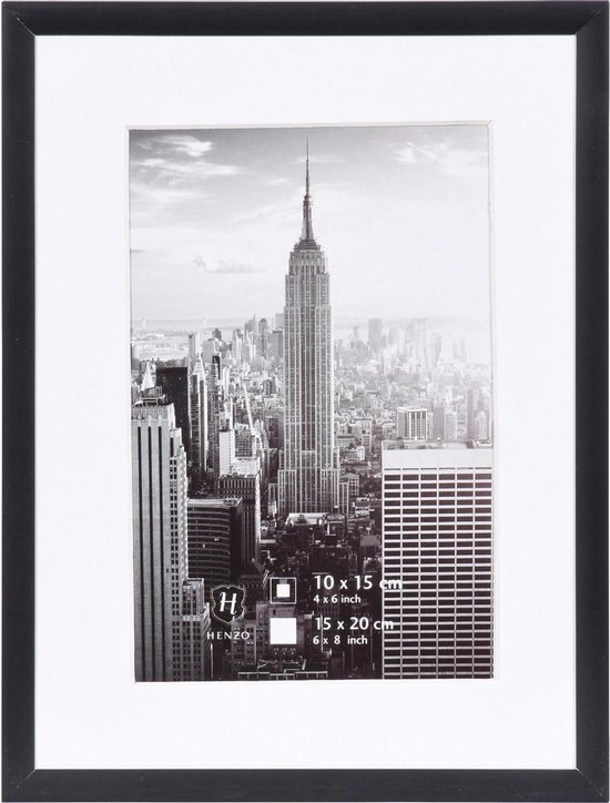 Fotolijst - Henzo - Manhattan - Fotomaat 15x20 cm - Zwart
