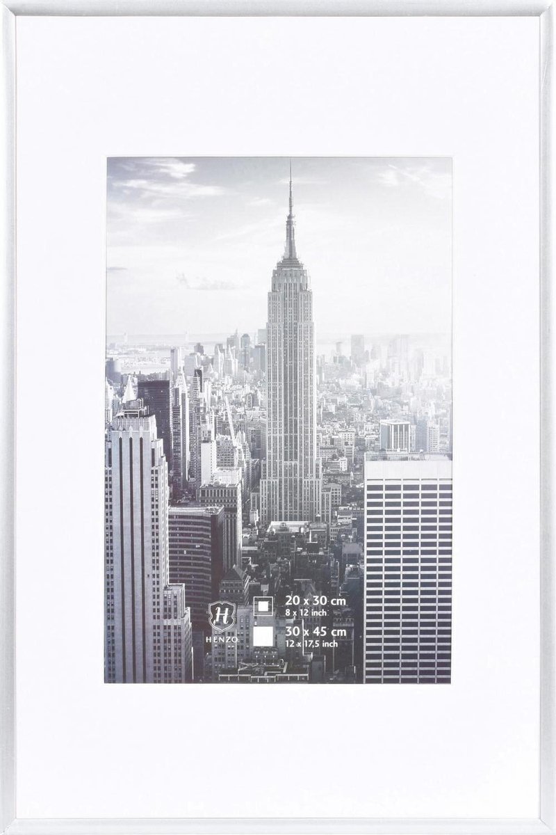 Henzo Fotolijst - Henzo - Manhattan - Fotomaat 30x45 cm - Zilver