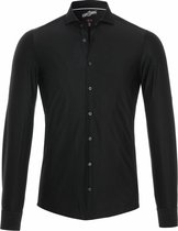 Pure Heren Overhemd Polyamide 4 Way Stretch Zwart Cutaway Slim Fit - 37