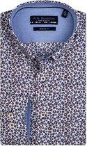 Bos Bright Blue 207670 Casual overhemd met lange mouwen - Maat XL - Heren