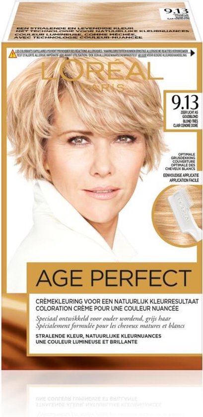 statisch kip Manifesteren L'Oréal Paris Excellence Age Perfect 9.13 - Zeer Licht as Goudblond -  Haarverf | bol.com