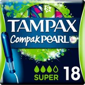 8x Tampax Compak Pearl Super 18 stuks