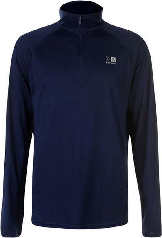 Karrimor Hardloop shirt lange mouw ¼ Zip - Runningshirt - Heren - Donker blauw - XL