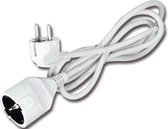 Verlengsnoer - Aigi Gamon - 3680W - 1 Stopcontact - 2 Meter - Wit | Nederland - BES LED