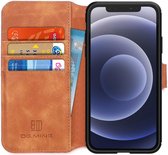 DG Ming Apple iPhone 12 / 12 Pro Hoesje Retro Wallet Book Case Bruin