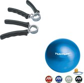 Tunturi - Fitness Set - Knijphalters 2 stuks - Gymball Blauw 65 cm