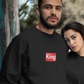 King / Queen Trui Supremely (King - Maat 3XL) | Koppel Cadeau | Valentijn Cadeautje voor hem & haar