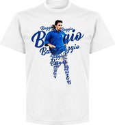Roberto Baggio Script T-Shirt - Wit - 5XL