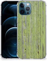 Telefoonhoesje met foto iPhone 12 | 12 Pro GSM Hoesje met doorzichtige rand Green Wood
