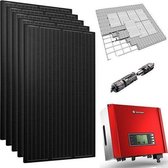 DMEGC - Pakket - 16 Zonnepanelen 330 WP Full Black met GoodWe 3-fase omvormer - Schuin dak portrait