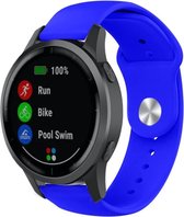 Siliconen Smartwatch bandje - Geschikt voor  Garmin Vivoactive 4 sport band - 45mm - blauw - Horlogeband / Polsband / Armband