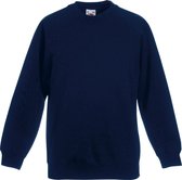 Fruit Of The Loom Kinderen Unisex Raglan mouwen Sweatshirt (Donker Marine)