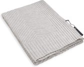 Knit Factory Beau Gebreid Plaid - Woondeken - plaid - Wollen deken - Kleed - Beige - 160x130 cm