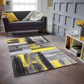 Flycarpets Lima Vloerkleed - 200x290 cm - Geel/Grijs