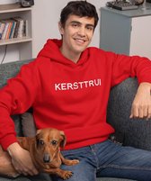 Foute Kerst Hoodie - Met tekst: Kersttrui - Kleur Rood - Maat 2XL - Kerstkleding voor dames & heren