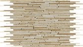 Alfa Mosaico Mozaiek Mármol mix beige marmer sticks (interlock)  -  Mix, Beige Prijs per 1 matje.