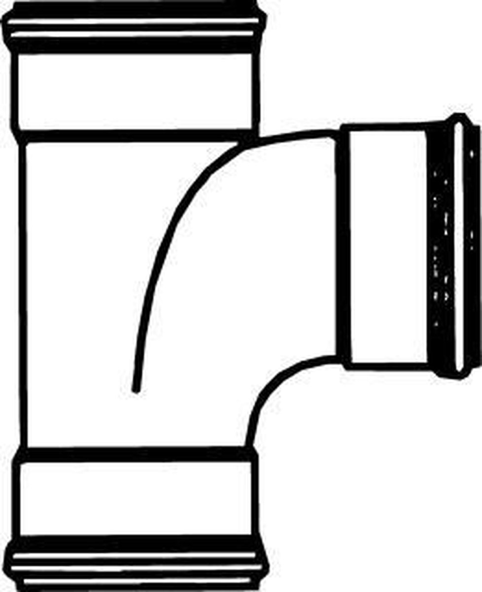 Pipelife pvc t-stuk 90 3xmof 160