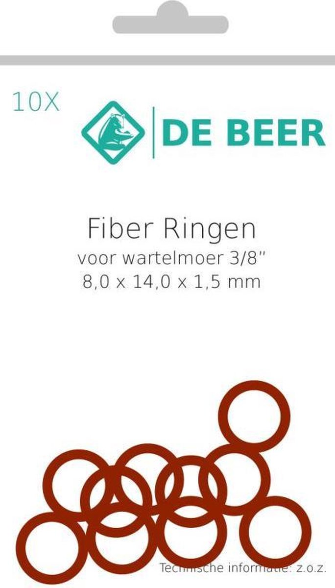 Pakkingring - De Beer - Fiber-Set van 10- Woning-Shop