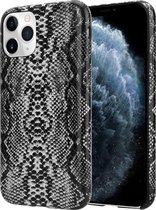 Guilty Grey Snake Print geschikt voor Apple iPhone 11 Pro hoesje - wit-grijs