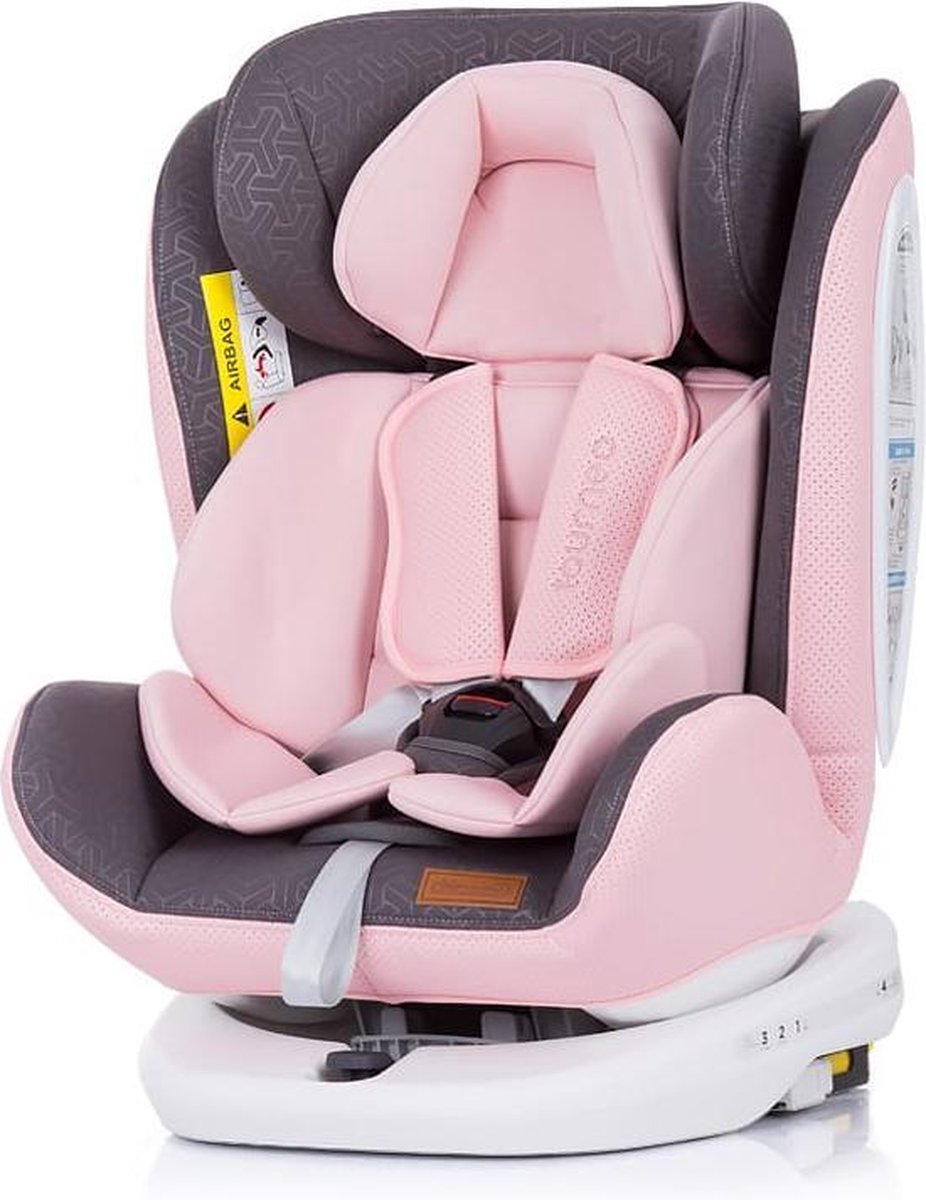 Bepalen Pessimistisch parlement Autostoel Tourneo isofix baby roze 0-36 kg 360 graden draaibaar | bol.com