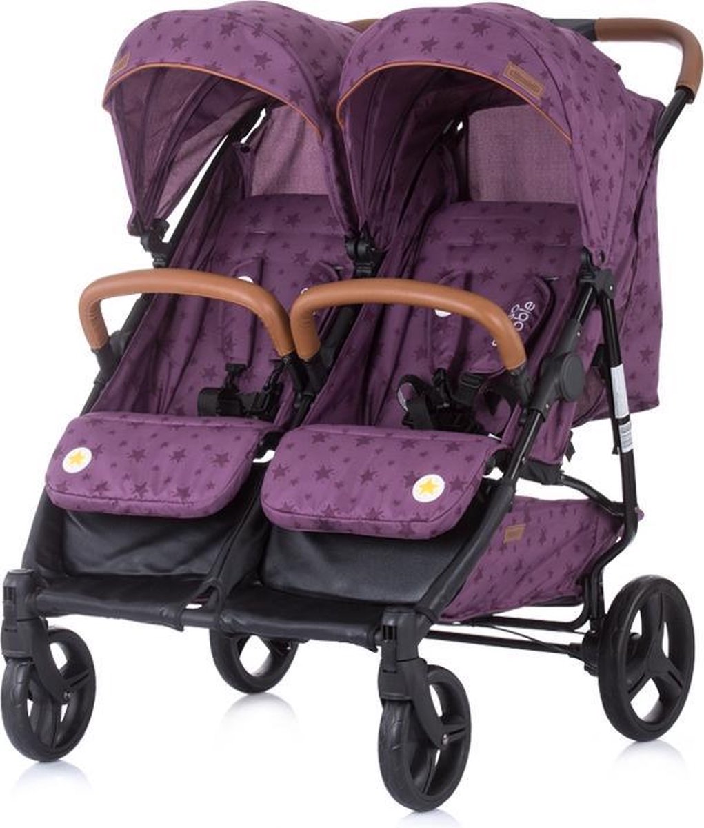 Duo Stroller 0+ new borns violet Chipolino Passo Doble avec sac à couches |  bol.