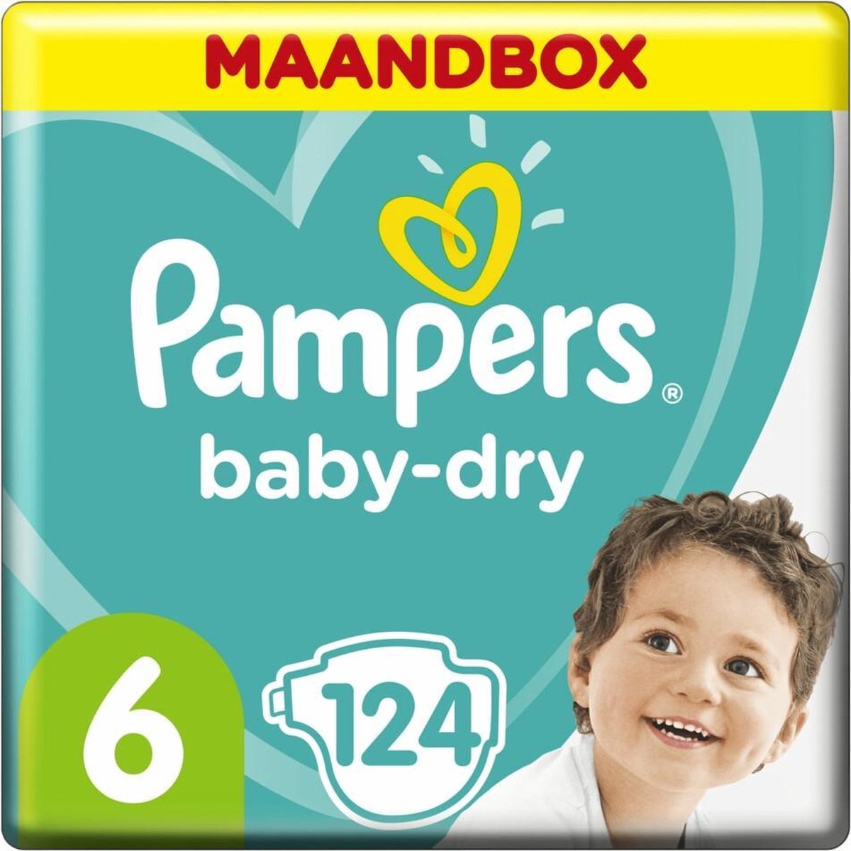 Pampers Baby Dry Luiers Maat 6 - 126 Luiers Maandbox