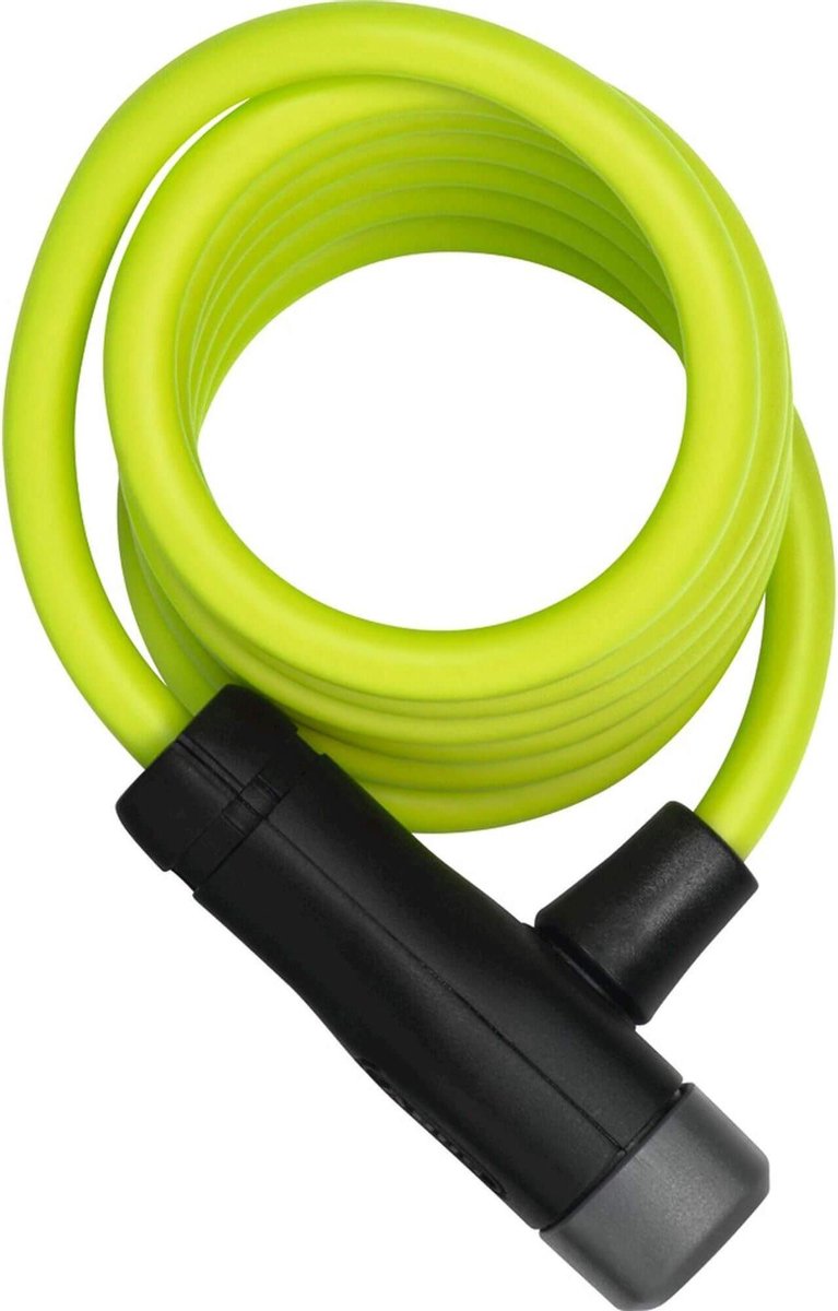 Fietsslot ABUS Spiraalkabelslot - Star 4508K - Security level 2 - groen - 150 cm - Geschikt voor kinderfietsen