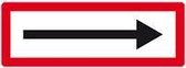 Brandweerpictogram pijl reflecterend, bord