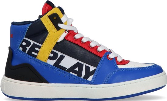 Replay Jongens Hoge sneakers Campos - Blauw - Maat 38 | bol.com