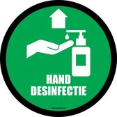 Vloersticker 'Handdesinfectie', groen, 150 mm
