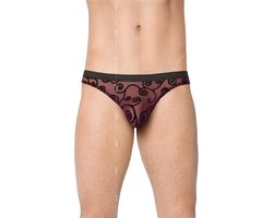 Softline Collection - sexy kanten herenslip zwart/ paars M