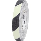 PERMALIGHT power antislip tape R13, langnaschijnende, geel zwart, 18,3 meter 25 mm