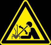 Waarschuwingssticker snel bewegend werkstuk - ISO 7010 - W032 100 mm