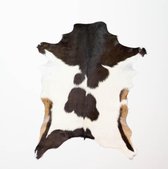 KOELAP Koeienhuid Vloerkleed - Bruin Gevlekt Geitenhuid - 80 x 100 cm - 1003311