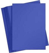 Gekleurd Karton, A4 210x297 mm,  180 gr, koningsblauw, 100vellen