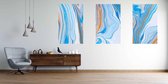 Onlinecanvas - Schilderij - Abstract Liquid Placard. Fluid Art Texture Collection. Art Vertical Vertical - Multicolor - 115 X 75 Cm