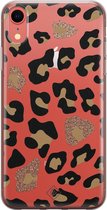 iPhone XR transparant hoesje - Luipaard | Apple iPhone XR case | TPU backcover transparant
