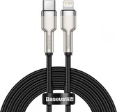 Baseus PD 20W USB-C naar Lightning Metalen kabel - 200cm - Zwart