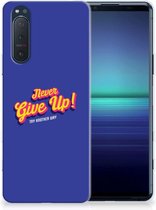 Smartphone hoesje Sony Xperia 5II Backcase Siliconen Hoesje Never Give Up